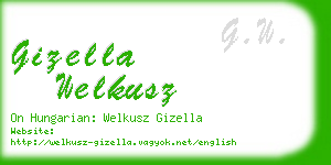 gizella welkusz business card